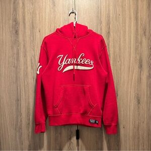 Polo Ralph Lauren x MLB Red Yankees Spellout Logo Hooded Sweatshirt Size L